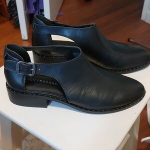 Lucky Brand Black Leather Booties
